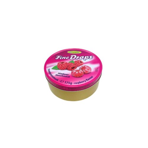 Woggie Fine Drops Raspberry Flavour, saldainiai, 175g kaina akcija