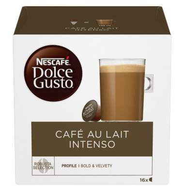 Kavos kapsulės Nescafe Dolce Gusto Cafe Au Lait Intenso, 16kaps kaina akcija