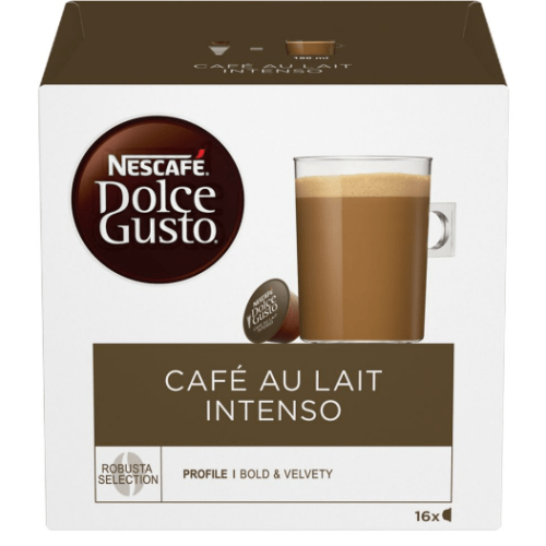 Kavos kapsulės Nescafe Dolce Gusto Cafe Au Lait Intenso, 16kaps kaina akcija