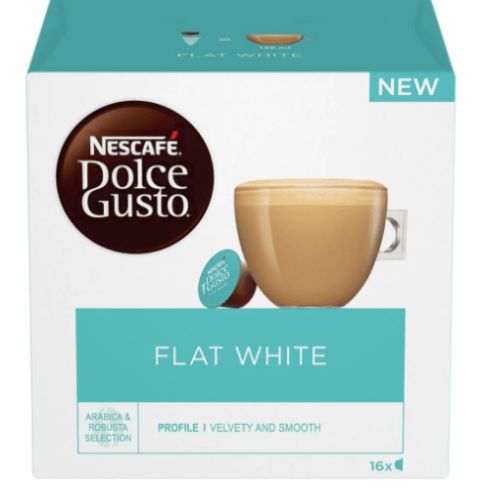 Kavos kapsulės Nescafe Dolce Gusto Flat White, 16kaps kaina akcija