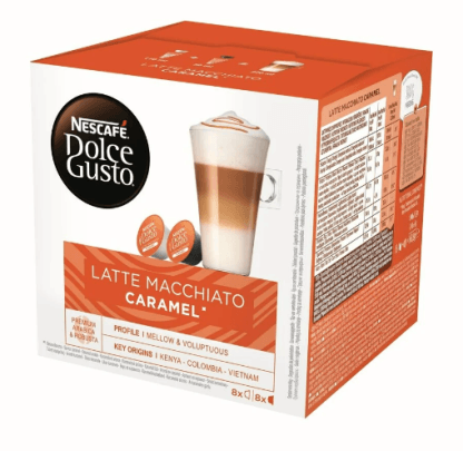 Kavos kapsulės Nescafe Dolce Gusto Latte Macchiato Caramel, 16kaps kaina akcija