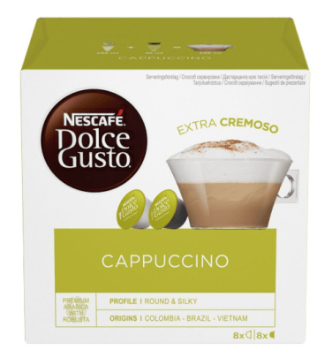Kavos kapsulės Nescafe Dolce Gusto Cappuccino, 16kaps kaina akcija