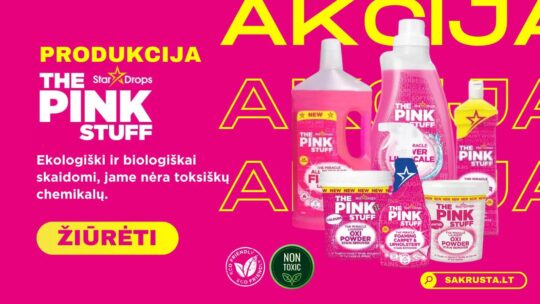 the pink stuff kaina akcija, produkcija, butinės chemijos