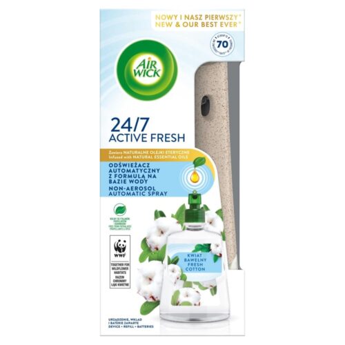 Airwick aparatas su papildymu Fresh Cotton, 1vnt kaina akcija