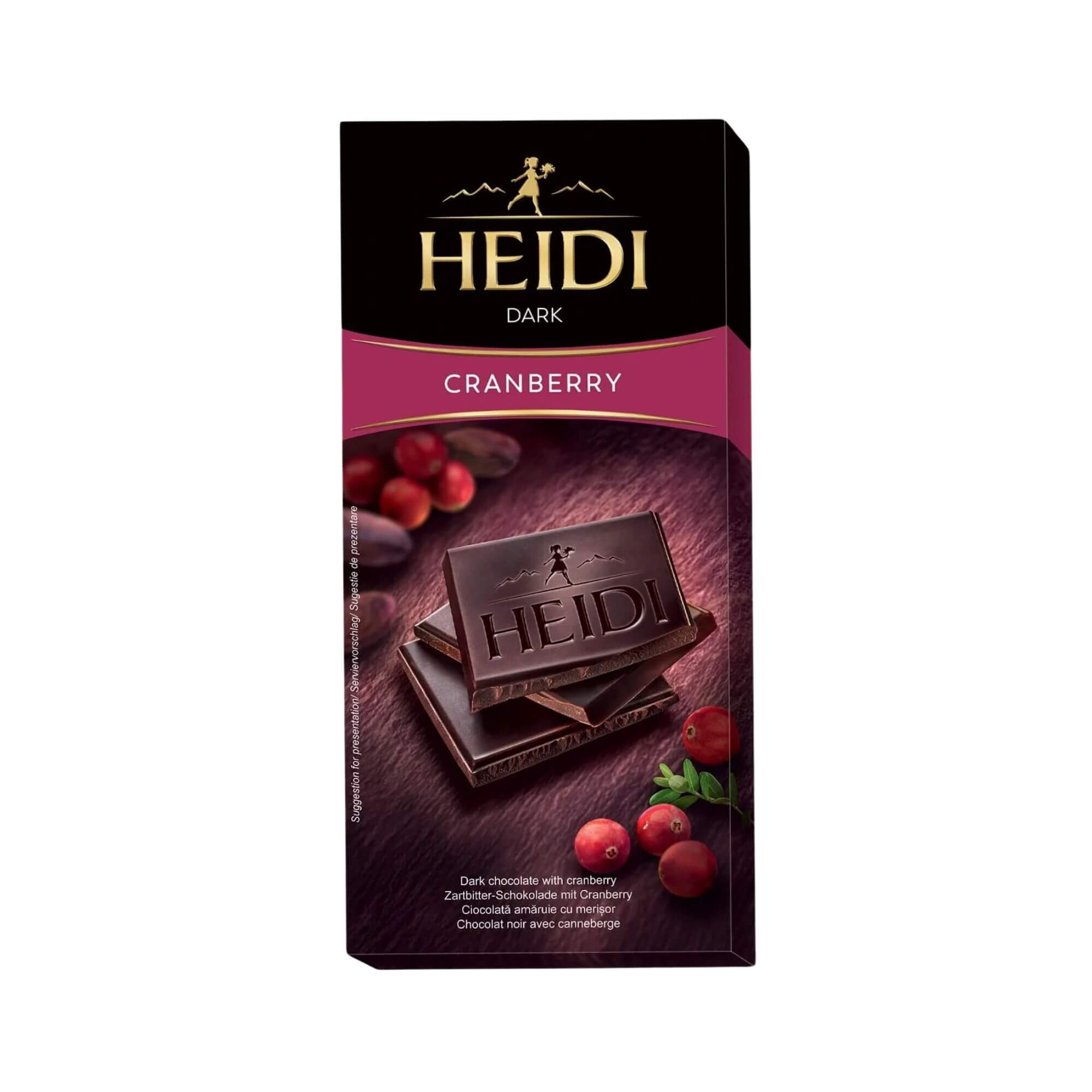 Šokoladas Heidi Cranberry, 80g kaina akcija