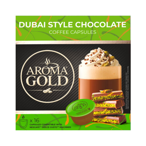 Kavos kapsulės Aroma Gold Dubai Style Chocolate, 16kaps