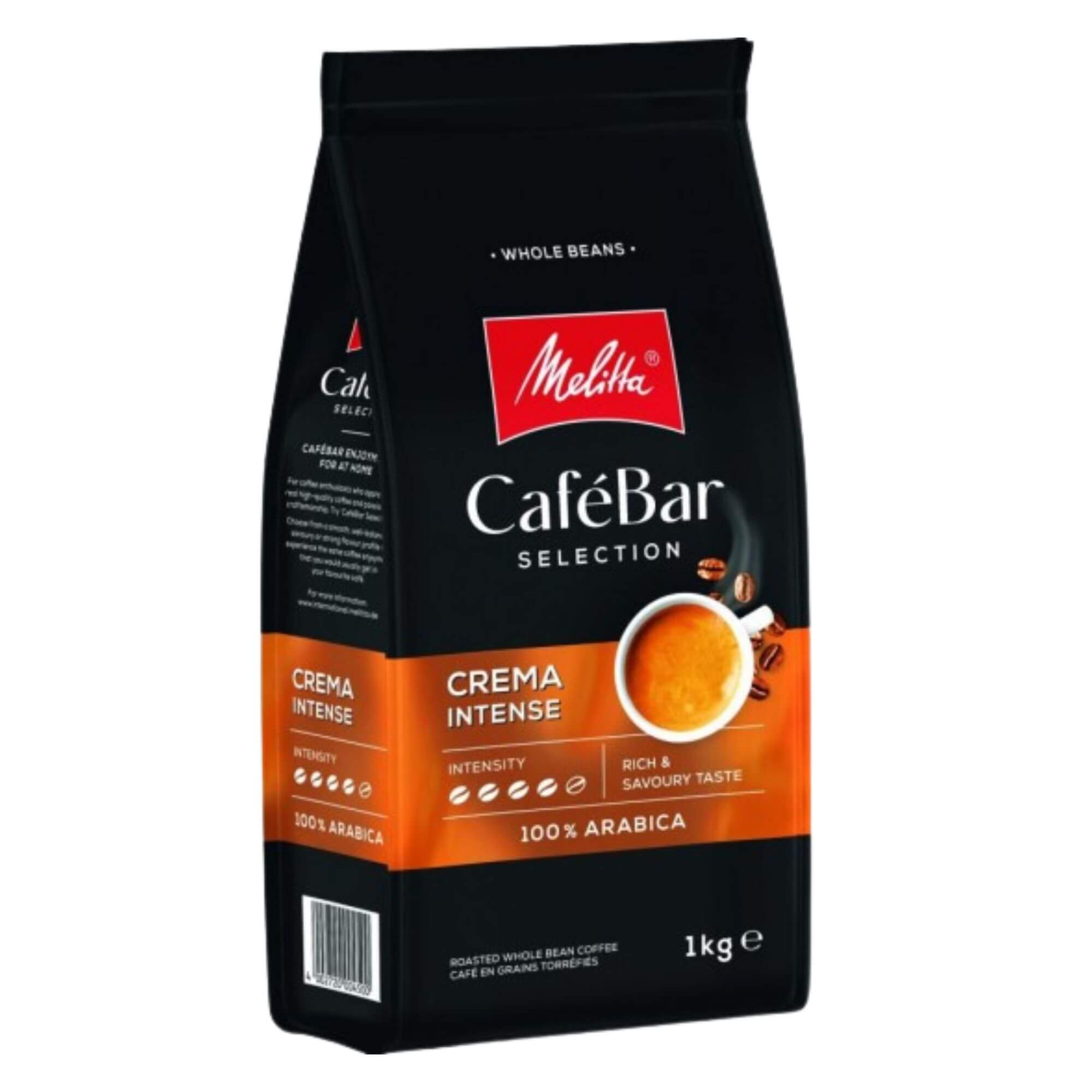 Kavos pupelės MELITTA CAFEBAR Crema Intense, 1kg kaina akcija pigiau