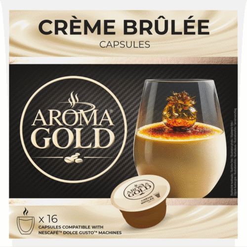 Kavos kapsulės Aroma Gold Crème Brûlée, 16kaps