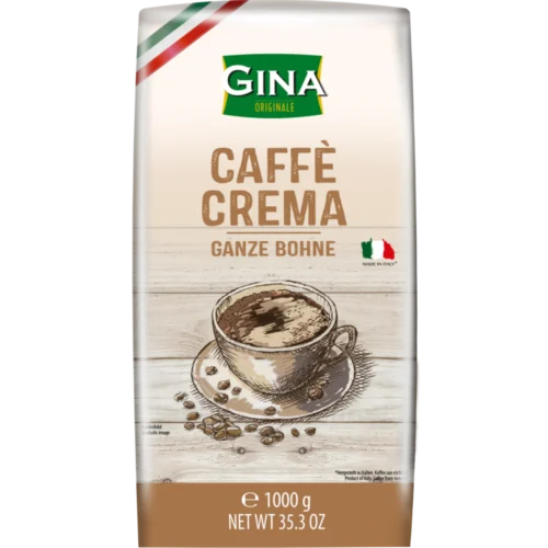 Kavos puplės Gina Caffe Crema, 1kg
