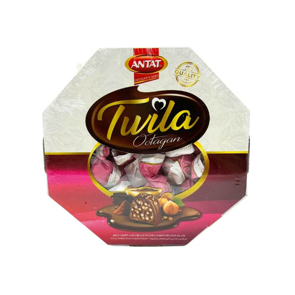 Saldainių dėžutė Twila Octagon, 500g rožinė