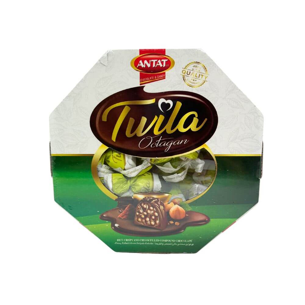 Saldainių dėžutė Twila Octagon, 500g žalia