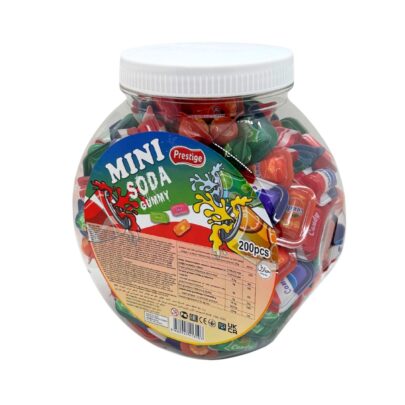 Guminukai Mini Gummy Soda, 2gx200vnt. kaina, akcija. Platus guminukų asortimentas. Didmeninė ir mažmeninė prekyba internetu.