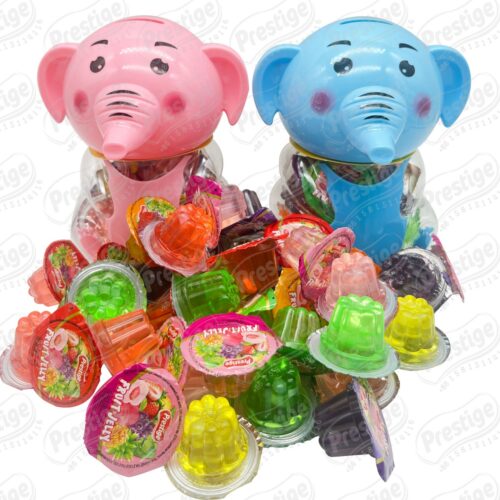 Želė saldainiai Mini Jelly Cup Elephant, 10gx18vnt