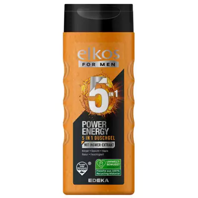 Dušo gelis Elkos Men Power Energy 5in1, 300 ml
