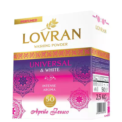 Skalbimo milteliai Lovran Universal & White 2,5kg