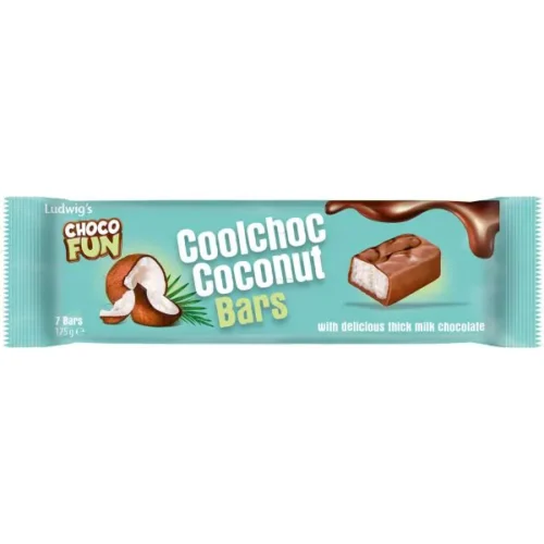 Šokoladiniai batonėliai Choco Fun Coconut, 175g