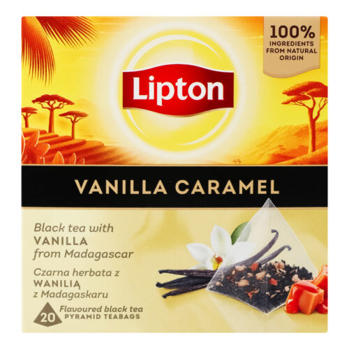 Arbata Lipton Vanilla Caramel piramidės, 20vnt