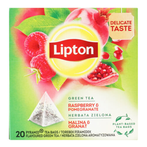 Arbata Lipton Raspberry & Pomegranate piramidės, 20vnt
