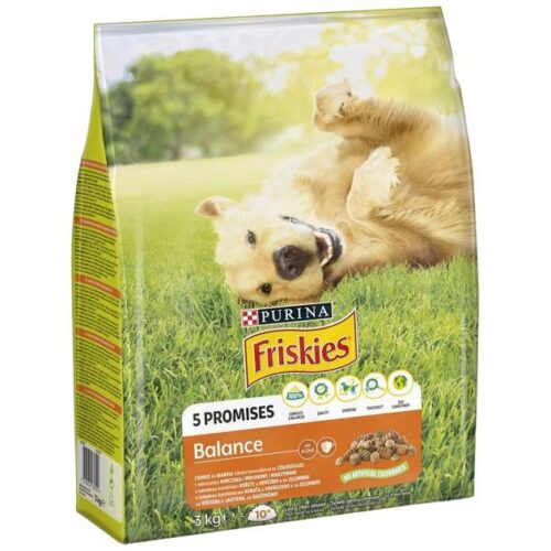 Sausas ėdalas šunims su jautiena, vištiena ir daržovėmis FRISKIES BALANCE, 3kg