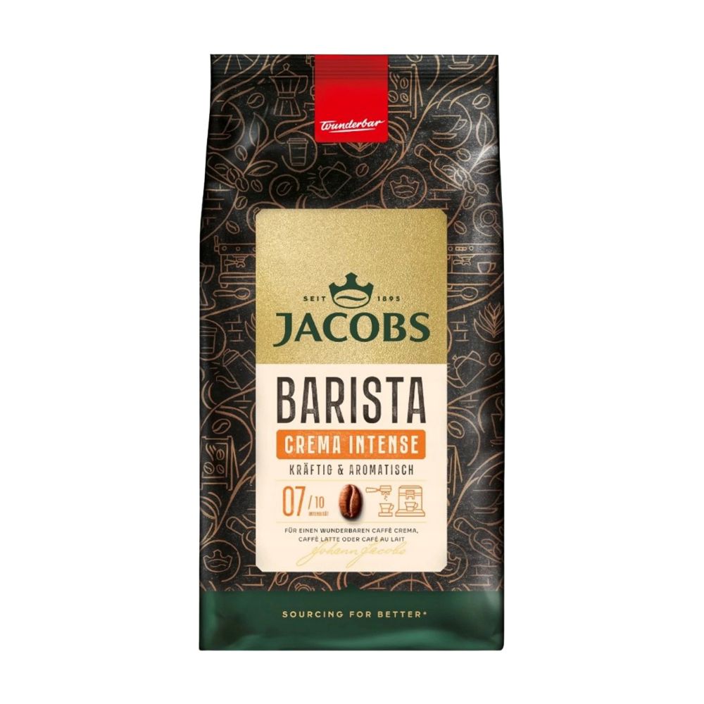 Kavos pupelės Jacobs Barista Crema Intense, 1kg kaina akcija pigiau