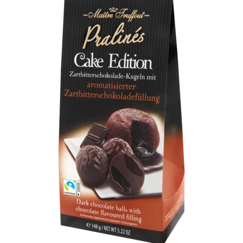 Saldainiai Pralines juodojo šokolado torto skonio, 148g