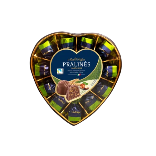 Saldainių dėžutė Pralines su riešutais ir dribsniais, 165g