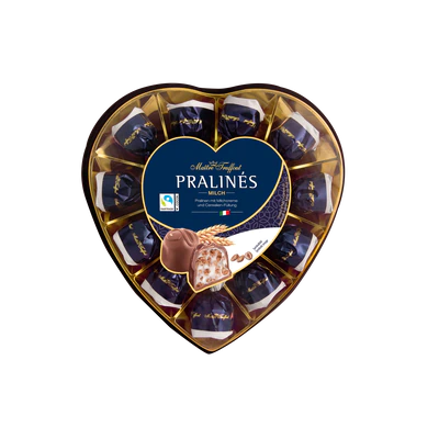 Saldainių dėžutė Pralines su pienišku cremu ir dribsniais, 165g