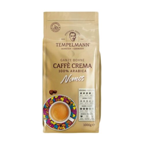 Kavos pupelės Tempelmann Caffe Crema Nomos, 1kg kaina akcija pigiau