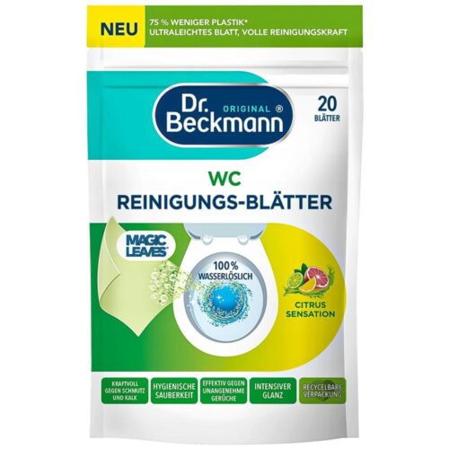 Magiški lapeliai tualeto valymui Dr. Beckmann Citrus Sensation, 20vnt