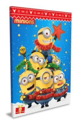 Advento kalendorius MINIONS su šokoladu, 50g vaikams, kaina, akcija, pigiau internetu