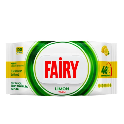 Drėgnos servetėlės Fairy Lemon, 100vnt