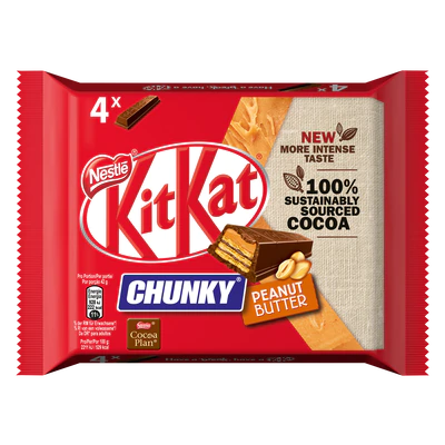 Šokoladinis batonėlis KitKat Chunky Peanut Butter, 4x42g