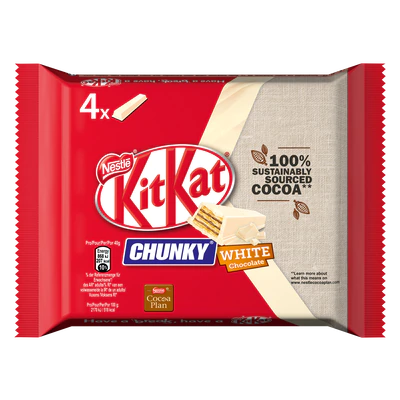 Šokoladinis batonėlis KitKat Chunky White, 4x40g