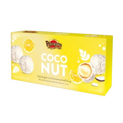 Vafliniai rutuliukai Papagena Coconut Lemon, 120g