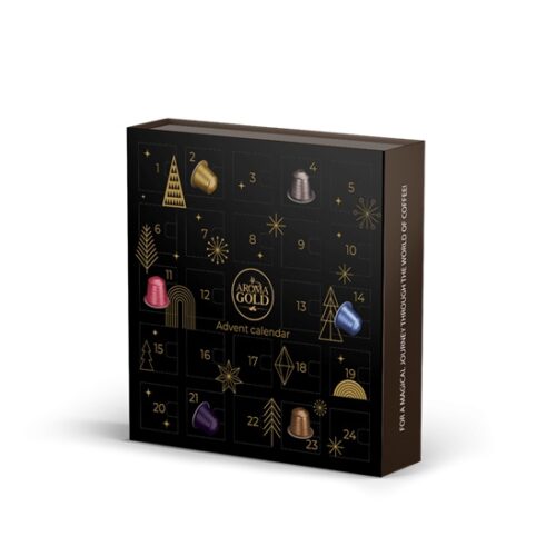 Advento kalendorius Aroma Gold su kavos kapsulėmis, 134g kaina akcija internetu pigiau