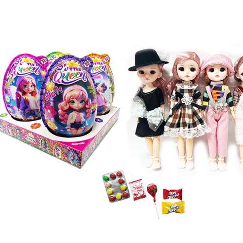 Plastikinis kiaušinis su siurprizu ir saldainiais My Little Queen 1vnt