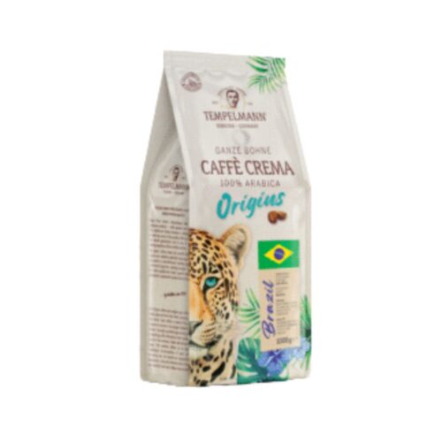 Kavos pupelės Tempelmann Caffee Crema Origins Brazil, 1kg kaina akcija pigiau