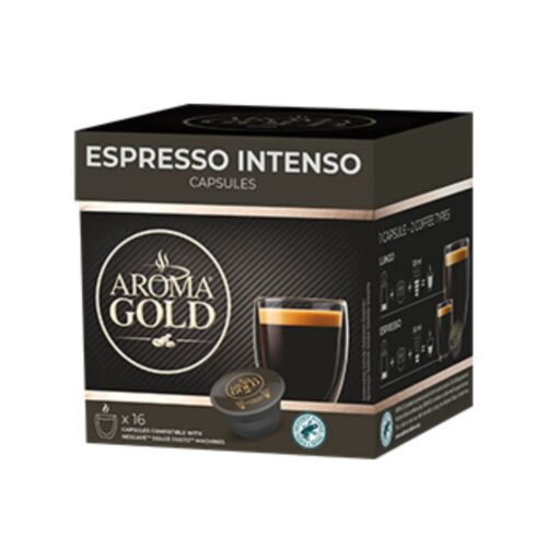 Kavos kapsulės Aroma Gold Espresso Intenso, 16kaps kaina akcija pigiau internetu