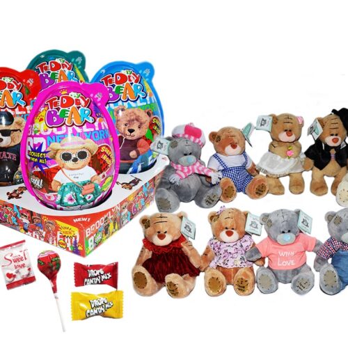 Plastikinis kiaušinis su siurprizu ir saldainiais My Teddy Bear 1vnt