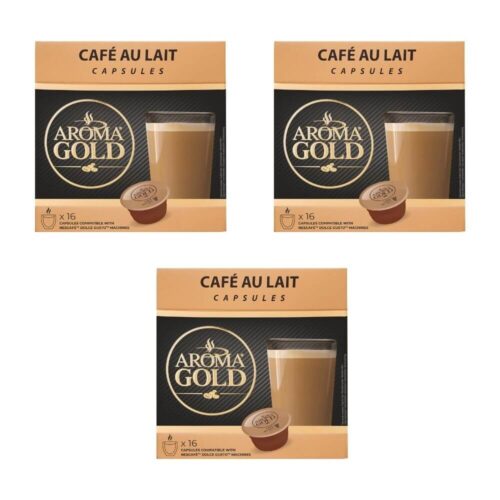Kavos kapsulės Aroma Gold Cafe Au Lait, 3x16kaps