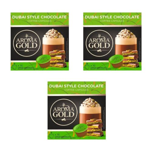 Kavos kapsulės Aroma Gold Dubai Style Chocolate, 3x16kaps