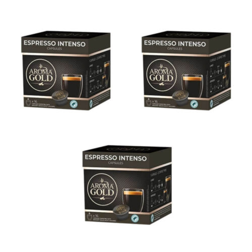 Kavos kapsulės Aroma Gold Espresso Intenso, 3x16kaps