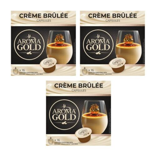 Kavos kapsulės Aroma Gold Crème Brûlée, 3x16kaps