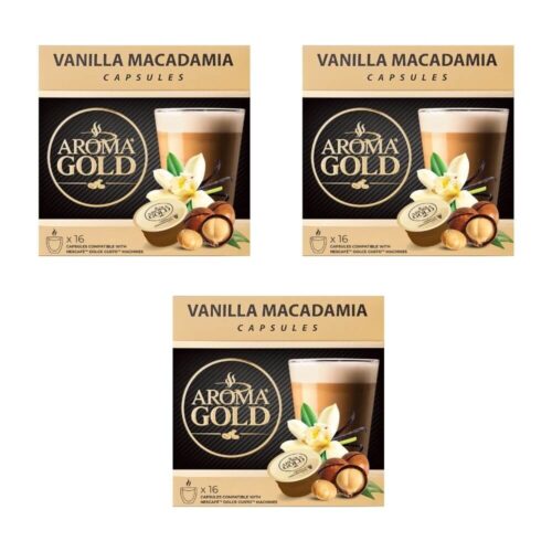 Kavos kapsulės Aroma Gold Vanilla Macadamia, 3x16kaps