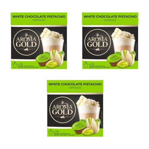 Kavos kapsulės Aroma Gold White Chocolate Pistachio, 3x16kaps