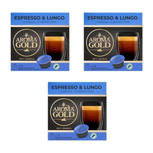 Kavos kapsulės Aroma Gold Espresso&Lungo, 3x16kaps