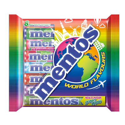 Saldainiai Mentos World Flavours, 8x37,5g