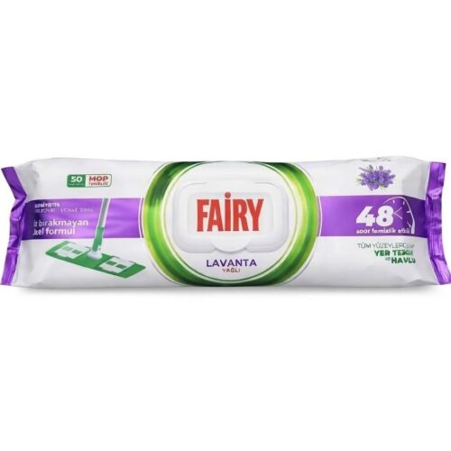 Drėgnos servetėlės grindims Fairy Lavanda, 50vnt