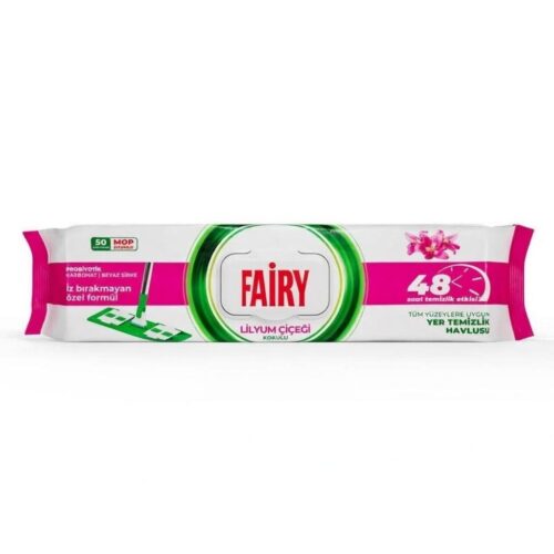 Drėgnos servetėlės grindims Fairy Lily, 50vnt