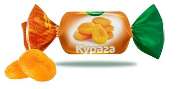 Šokolado skonio saldainiai Glaistyti abrikosai, 1kg